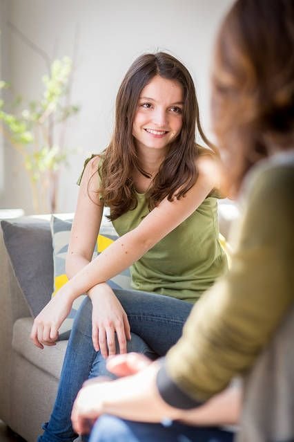 Parent and child in a difficult moment at home