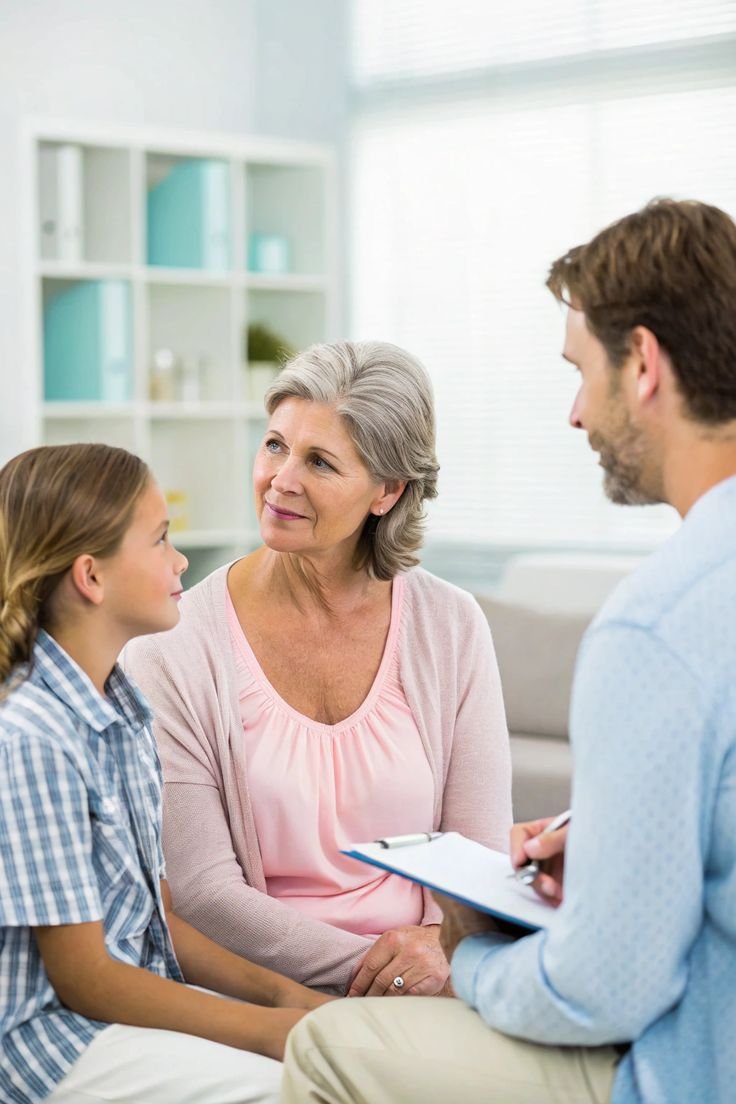 Therapy office set up for a parent session