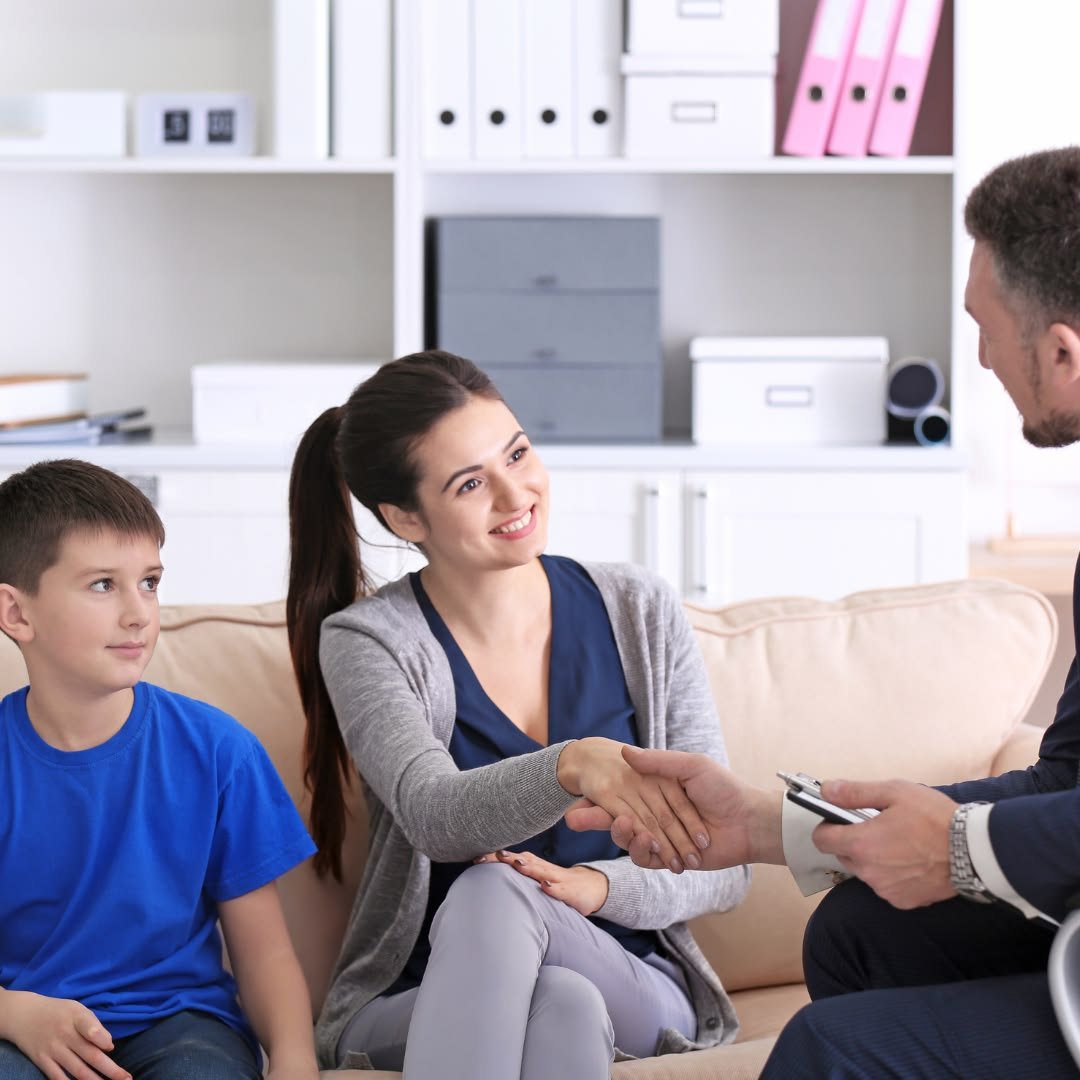 Therapy office set up for a parent session