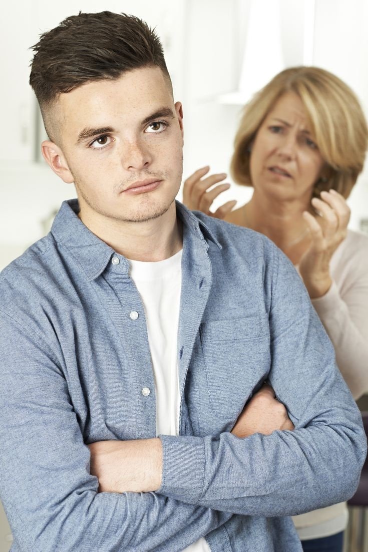 Parent and child in a difficult moment at home